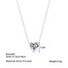 Crystal Heart Necklace Pendant Female Short Gold Chain Necklace Pendant Necklace Crystal Heart Necklace Chocker neck eprolo
