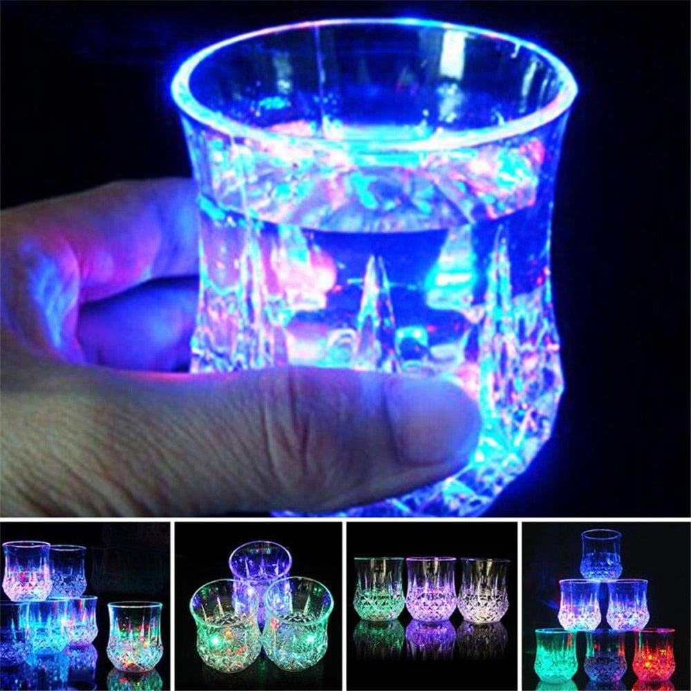 Creative Light Up LED Cups Automatic Flashing Drinking Cup Mugs Color Changing Beer Whisky Glass Cup For Bar Club Party Supplies eprolo