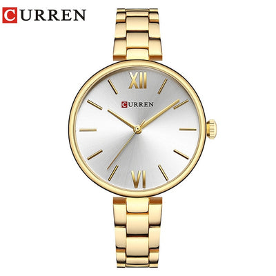 CURREN Women Watch Quartz Female clock Casual Fashion Stainless Steel Strap Watch eprolo