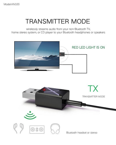 Bluetooth 5.0 Audio Receiver Transmitter Mini Stereo Bluetooth AUX RCA USB 3.5mm Jack For TV PC Car Kit Wireless Adapter eprolo