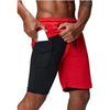 Men's music shorts 2 in 1 running shorts security pockets shorts quick drying sports shorts built-in pockets hip zipper pockets eprolo