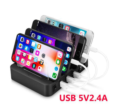 Desktop Quick Charger  4 Ports 24W USB Charger Multi-port USB Charging Station Dock eprolo