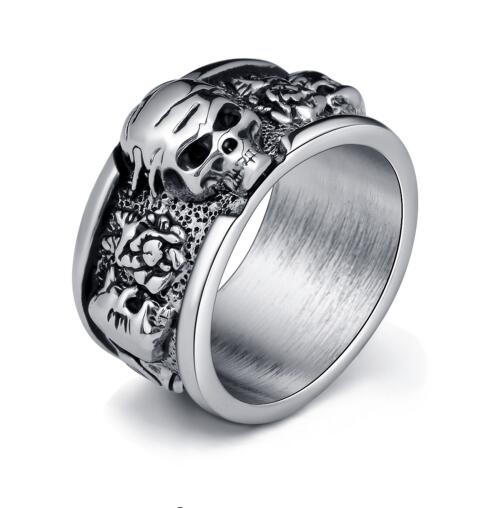 Gothic Punk Skull Men's Ring