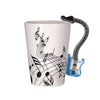 Guitar Ceramic Cup Personality Music Note Milk Juice Lemon Mug Coffee Tea Cup Home Office Drinkware Unique Gift eprolo