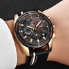 LIGE Watch Men Sport Quartz Clock Leather Mens Watches Top Brand Luxury Gold Waterproof Business Watch eprolo