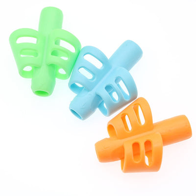 Two-Finger Pen Holder Silicone Baby Learning Writing Tool Correction Device Pencil Set Stationery 3 Piece Set Gift 2 Piece Fish eprolo