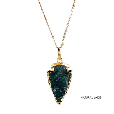 Artilady natural crystal arrows pendant necklace eprolo