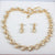 Pearl Wedding necklace earring jewelry set eprolo