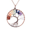 Crystal Natural Stone Tree Necklace eprolo