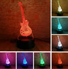Creative Cartoon 3D Electric Music Guitar Bass Model Illusion Lamp LED 7 Color Change Gradient Baby Child Sleep Night Light Toys eprolo