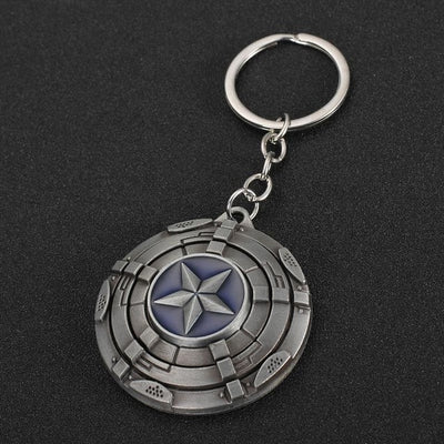 Rotating Captain America Shield Car Keychain Men's Kids Metal the Avengers Keychains Pendant Toys eprolo