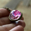 Nebula Galaxy Double Sided Pendant Necklace Universe Planet Jewelry Glass Art Picture Handmade Statement Necklace eprolo
