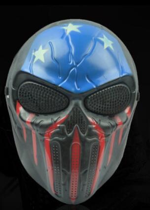 Mask Paintball Full Face Mask Army Games Mesh Eye Shield Mask Halloween eprolo
