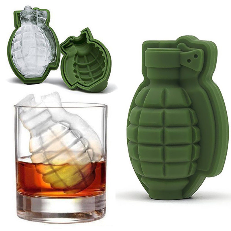 3D Ice Grenade Shape Ice Cube Maker Bar Drinks Whiskey Wine Ice Silicone Kitchen Tool eprolo