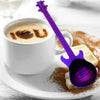 Creative Stirring Spoon Guitar Shape Stainless Steel Coffee Spoons Stirring Teaspoon Set Cake Ice Cream Scoop Kit Tableware eprolo