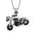 Gothic Biker Skull Motorcycle Necklace eprolo