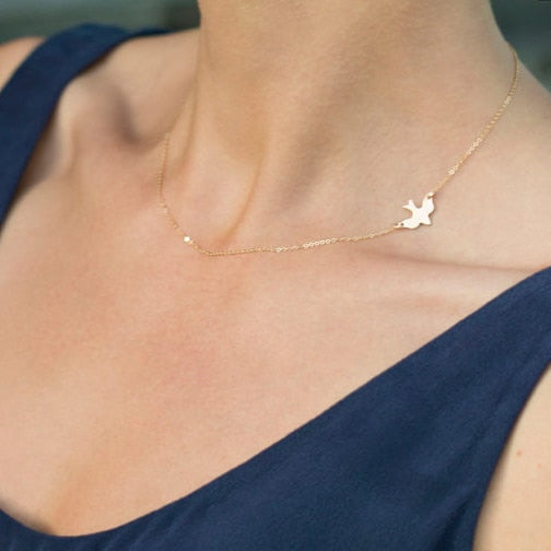 Leaves Bird Pendant Necklace Maxi Statement Necklace Chokers Necklace for Women Jewelry Bijoux eprolo