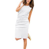 Jocoo Jolee Women Causal Sleeveless Pockets Pencil Dress 2020 Summer Solid Drawstring Waist Beach Party Sundress Getbrewtaps.com