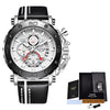 2020 LIGE New Mens Watches Top Brand Luxury Big Dial Military Quartz Watch Leather Waterproof Sport Wristwatch Relogio Masculino Getbrewtaps.com