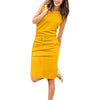 Jocoo Jolee Women Causal Sleeveless Pockets Pencil Dress 2020 Summer Solid Drawstring Waist Beach Party Sundress Getbrewtaps.com