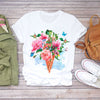 Women 2020 Summer Short Sleeve Floral Flower Fashion Lady T-shirts Top T Shirt Ladies Womens Graphic Female Tee T-Shirt Getbrewtaps.com