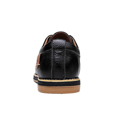 New Men Oxford Genuine PU Leather Dress Shoes Brogue Lace Up Flats Male Casual Shoes eprolo