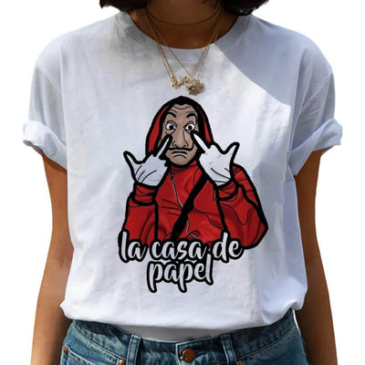 New Money Heist Harajuku T Shirts Women La Casa De Papel Hip Hop T-shirts Fashion House of Paper Tshirt Fashion Top Tees Female Getbrewtaps.com