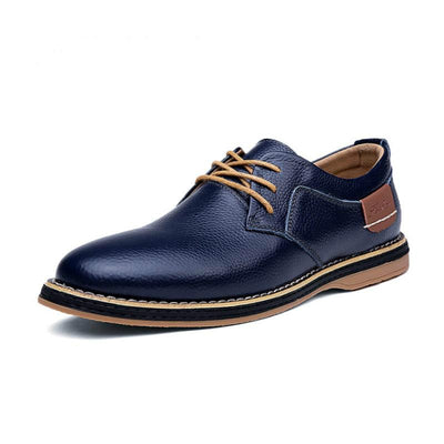 New Men Oxford Genuine PU Leather Dress Shoes Brogue Lace Up Flats Male Casual Shoes eprolo