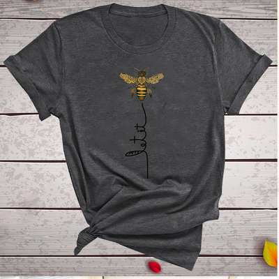 Hillbilly Women Bee Kind T-shirt Aesthetics Graphic Short Sleeve Cotton Polyester T Shirts Female Camisetas Verano Mujer 2020 Getbrewtaps.com