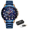2020 LIGE Fashion Mens Watches Stainless Steel Top Brand Luxury Sport Chronograph Quartz Watch Men Black Watch Relogio Masculino Getbrewtaps.com