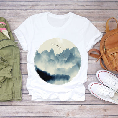 Women 2020 Summer Short Sleeve Floral Flower Fashion Lady T-shirts Top T Shirt Ladies Womens Graphic Female Tee T-Shirt Getbrewtaps.com