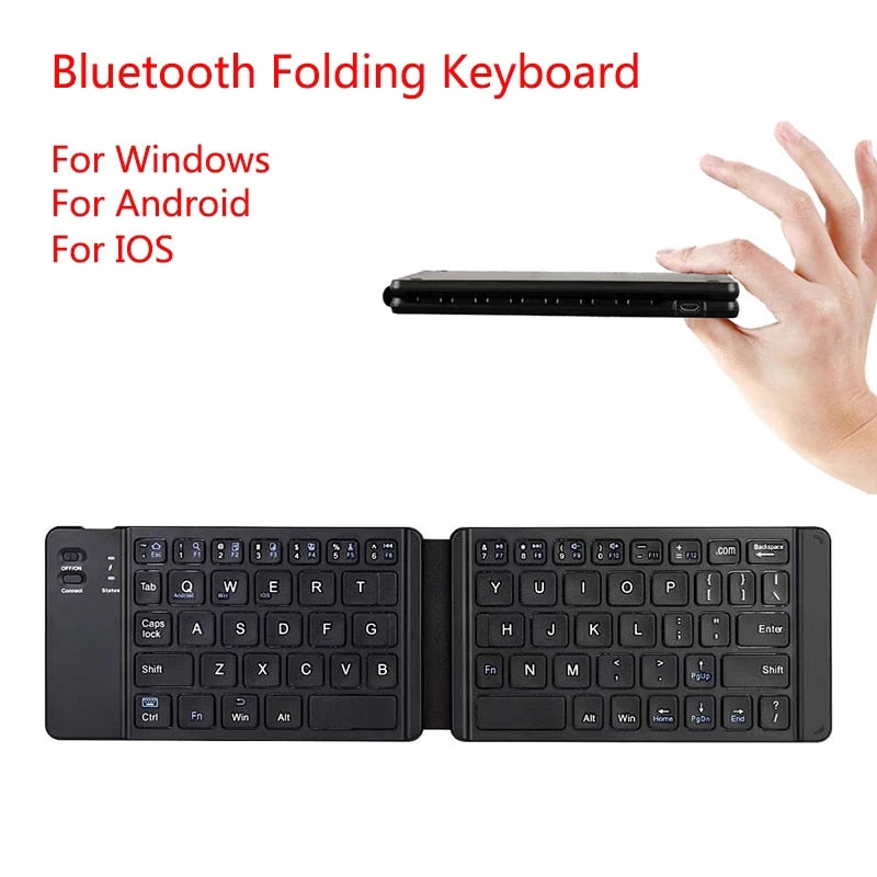Light-Handy Bluetooth Folding Mini Backlit Keyboard Foldable Wireless Keypad For IOS/Android/Windows Ipad Tablet Laptop Computer eprolo