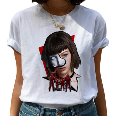 New Money Heist Harajuku T Shirts Women La Casa De Papel Hip Hop T-shirts Fashion House of Paper Tshirt Fashion Top Tees Female Getbrewtaps.com