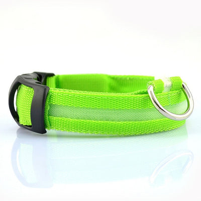 Nylon LED Pet Dog Collar,Night Safety Flashing Glow In The Dark Dog Leash,Dogs Luminous Fluorescent Collars Pet Supplies 4.7 eprolo