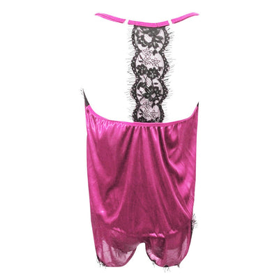 Women Sleepwear Pyjama Sets Sleeveless Strap Lace Trim Satin Cami Top Nightwear Femme Sexy Summer Homewear Sleepwears eprolo