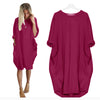 Women Casual Loose Dress with Pocket Ladies Fashion O Neck Long Tops Female T Shirt Dress Streetwear Plus Size 5XL vestidos Getbrewtaps.com