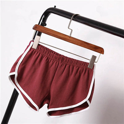 Hot Women Blend 2019 Summer Short Pants Contrast Binding Side Split Elastic Waist Patchwork Casual Beach Party Shorts Getbrewtaps.com