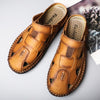 Genuine Leather Men Sandals Shoes Fretwork Breathable Fisherman Shoes Style Retro Gladiator Summer men Business Shoes eprolo