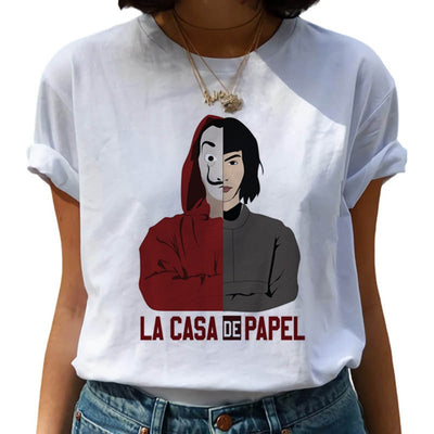 New Money Heist Harajuku T Shirts Women La Casa De Papel Hip Hop T-shirts Fashion House of Paper Tshirt Fashion Top Tees Female Getbrewtaps.com