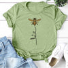 Hillbilly Women Bee Kind T-shirt Aesthetics Graphic Short Sleeve Cotton Polyester T Shirts Female Camisetas Verano Mujer 2020 Getbrewtaps.com