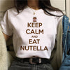 Nutella Kawaii Print T Shirt Women 90s Harajuku Ullzang Fashion T-shirt Graphic Cute Cartoon Tshirt Korean Style Top Tees Female Getbrewtaps.com