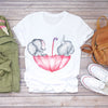 Women 2020 Summer Short Sleeve Floral Flower Fashion Lady T-shirts Top T Shirt Ladies Womens Graphic Female Tee T-Shirt Getbrewtaps.com
