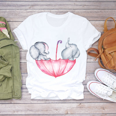 Women 2020 Summer Short Sleeve Floral Flower Fashion Lady T-shirts Top T Shirt Ladies Womens Graphic Female Tee T-Shirt Getbrewtaps.com