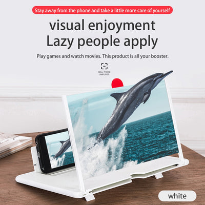 3D Phone Screen Magnifier Amplifier Folding Design HD Video Magnifying Glass Watch 3d Movies Smart Phone Bracket Holder 12inch eprolo