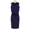 Jocoo Jolee Women Causal Sleeveless Pockets Pencil Dress 2020 Summer Solid Drawstring Waist Beach Party Sundress Getbrewtaps.com