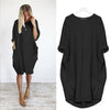 Women Casual Loose Dress with Pocket Ladies Fashion O Neck Long Tops Female T Shirt Dress Streetwear Plus Size 5XL vestidos Getbrewtaps.com