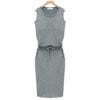 Jocoo Jolee Women Causal Sleeveless Pockets Pencil Dress 2020 Summer Solid Drawstring Waist Beach Party Sundress Getbrewtaps.com