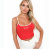 Sexy Women Crop Top 2018 Summer Honey Letter Embroidery Strap Tank Tops Cropped Feminino Ladies Elastic Shirt Vest Camisole Getbrewtaps.com
