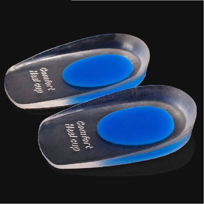 1pair Soft Silicone Gel Insoles for heel spurs pain Foot cushion Foot Massager Care Half Heel Insole Pad Height Increase Getbrewtaps.com