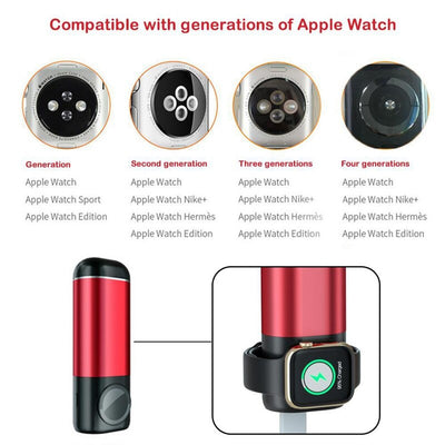 3 In1 Wireless Charger Power Bank 5200mAh Portable Mobile Phone Charger  Power Bank for iPhone AirPods Apple Watch Series 4/3/2/ eprolo